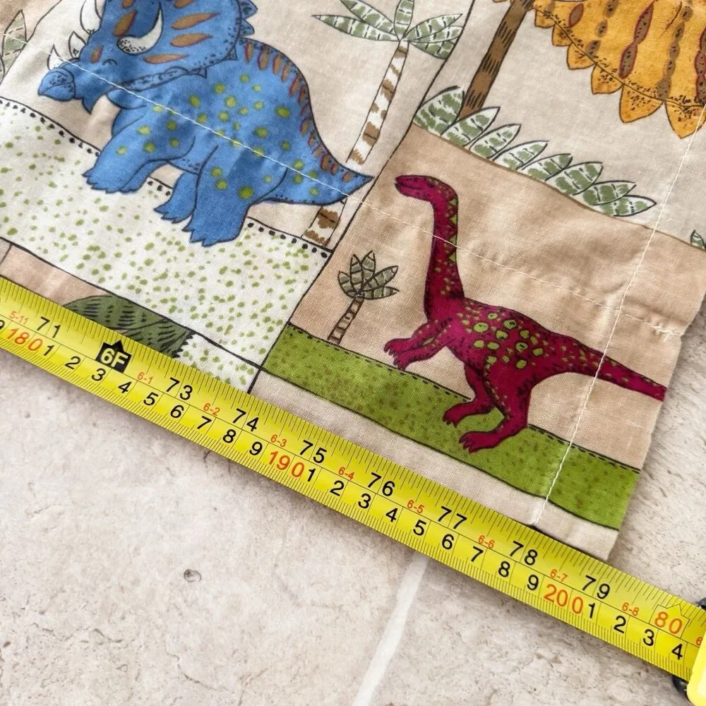 Vintage Dinoland Twin Reversible 7 pc Comforter Sheet Set 2002 Dinosaur 82 x 64